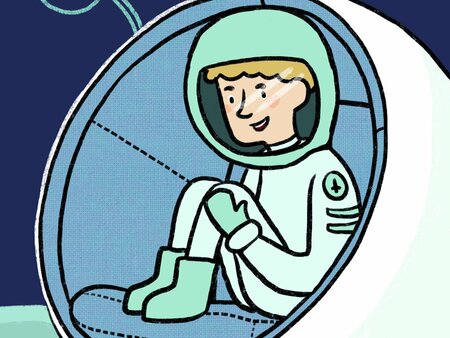 Illustration eines Astronauten