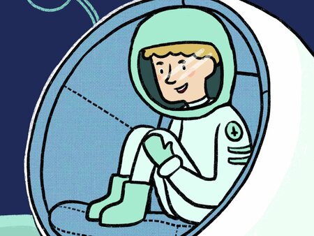 Illustration eines Astronauten