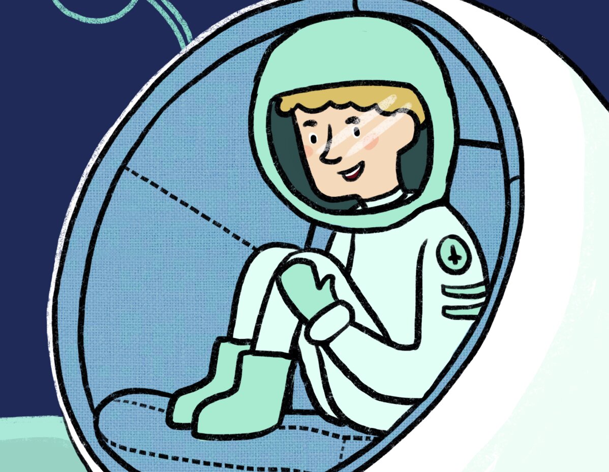 Illustration eines Astronauten
