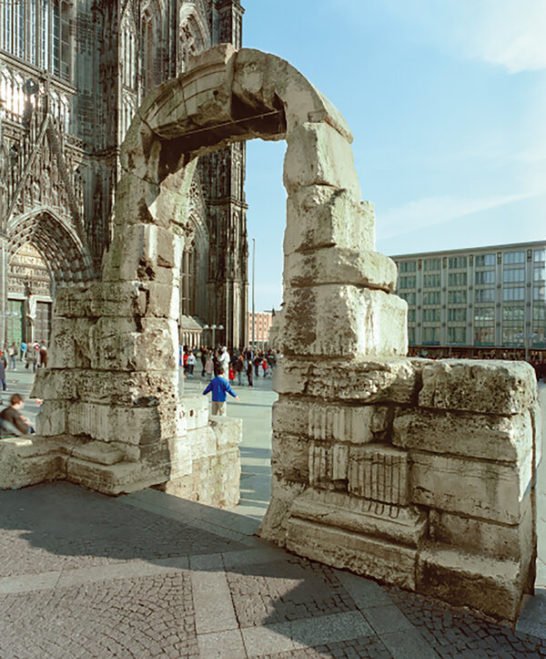 The northern gate of the Roman city wall