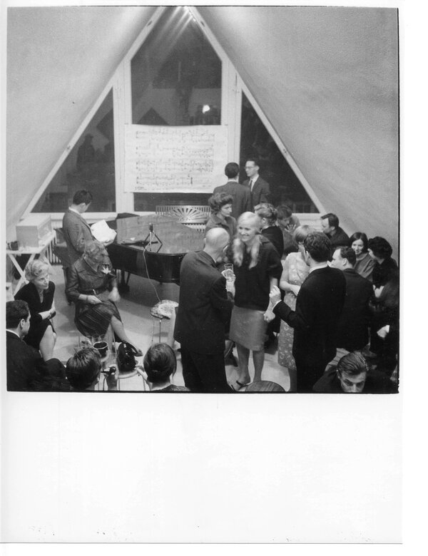 Menschengruppe bei einem Konzert