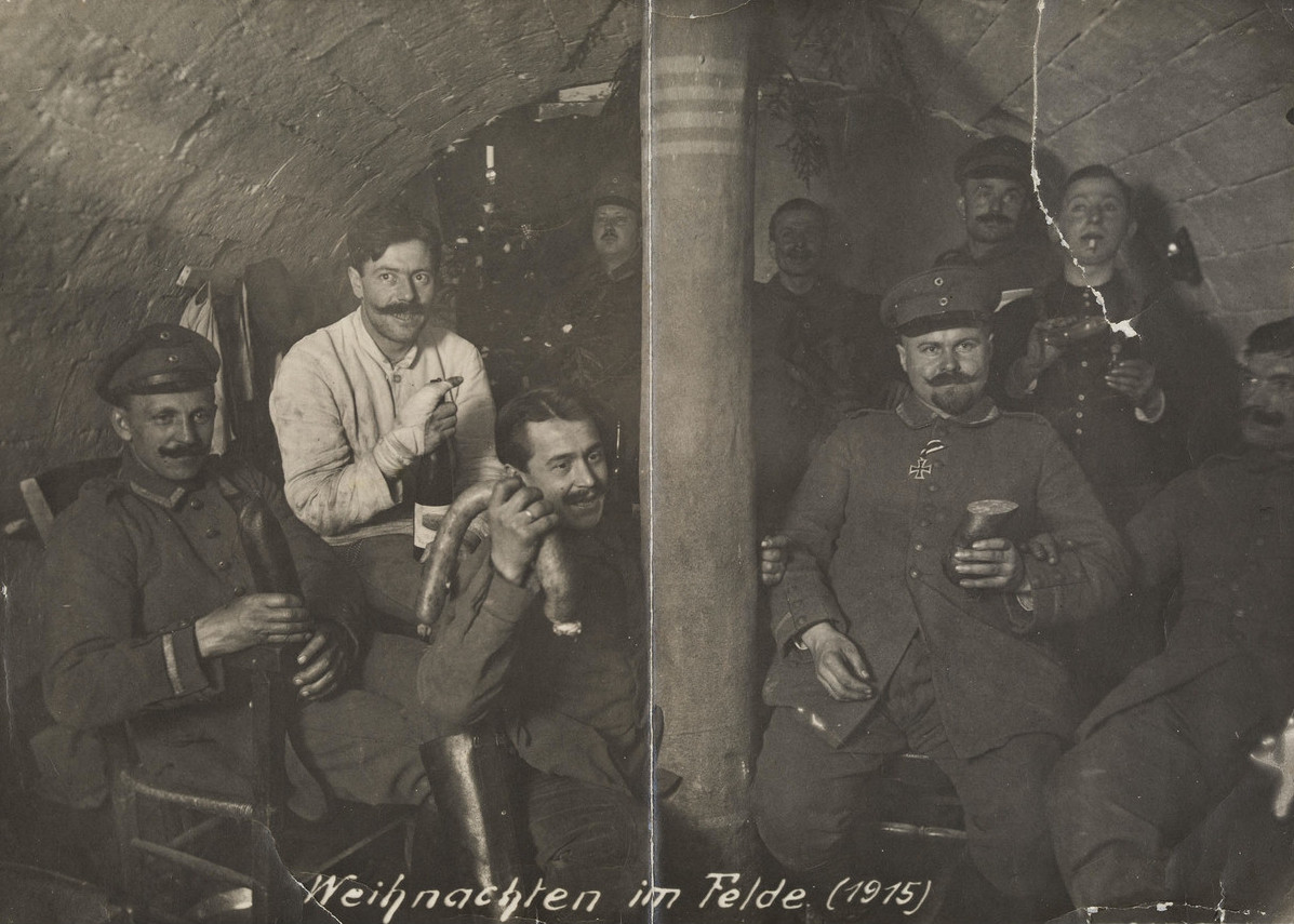 Weihnachten im Felde (1915), Fotopostkarte, 1915, Kölnisches Stadtmuseum