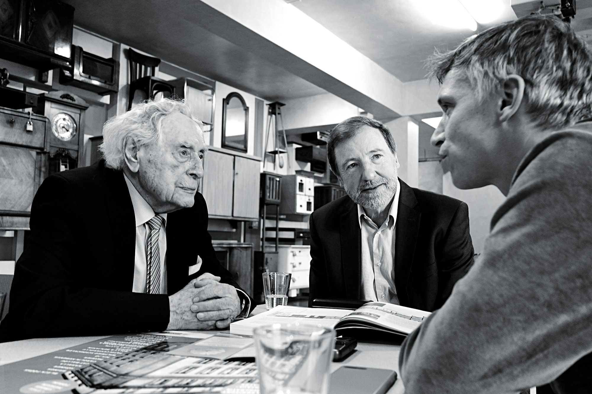 Ludwig Sebus, Werner Jung und Bastian Campmann im Gespräch